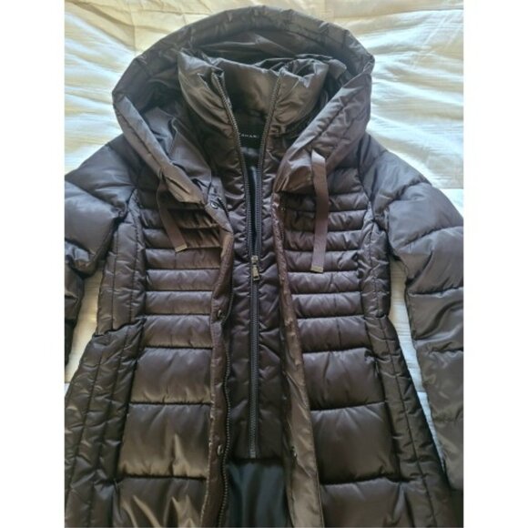 *NWT* Tahari Women's Medium Espresso Puffer Coat - Picture 4 of 7